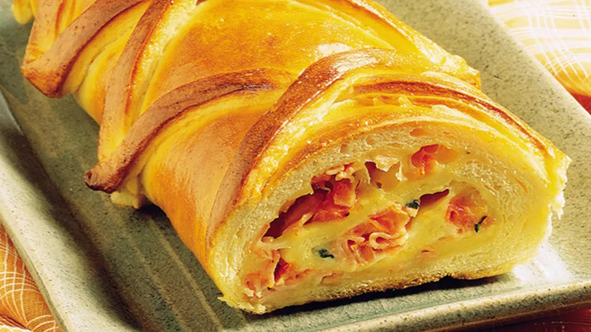 Pão de queijo com presunto