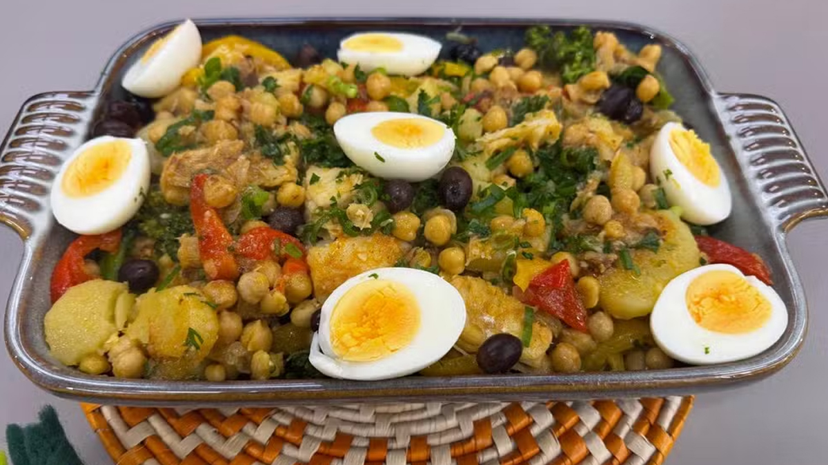 Receita de Bacalhau com Grão-de-Bico Sabor Intenso e Textura Perfeita!