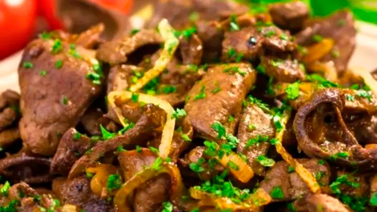 Receita de fígado acebolado